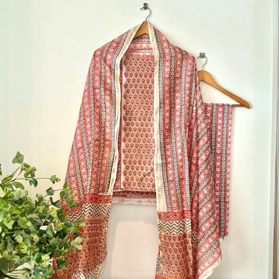 Graceful Weave Chanderi Suit