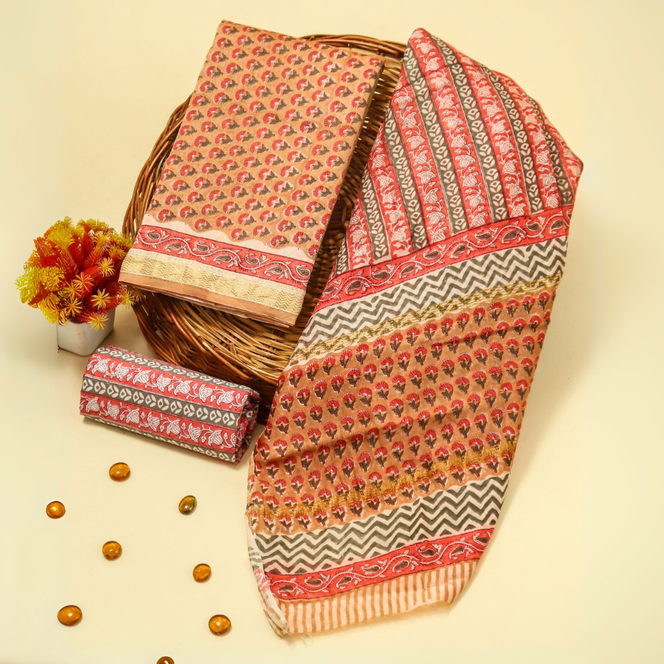 Royal Weave Maheshwari Suit