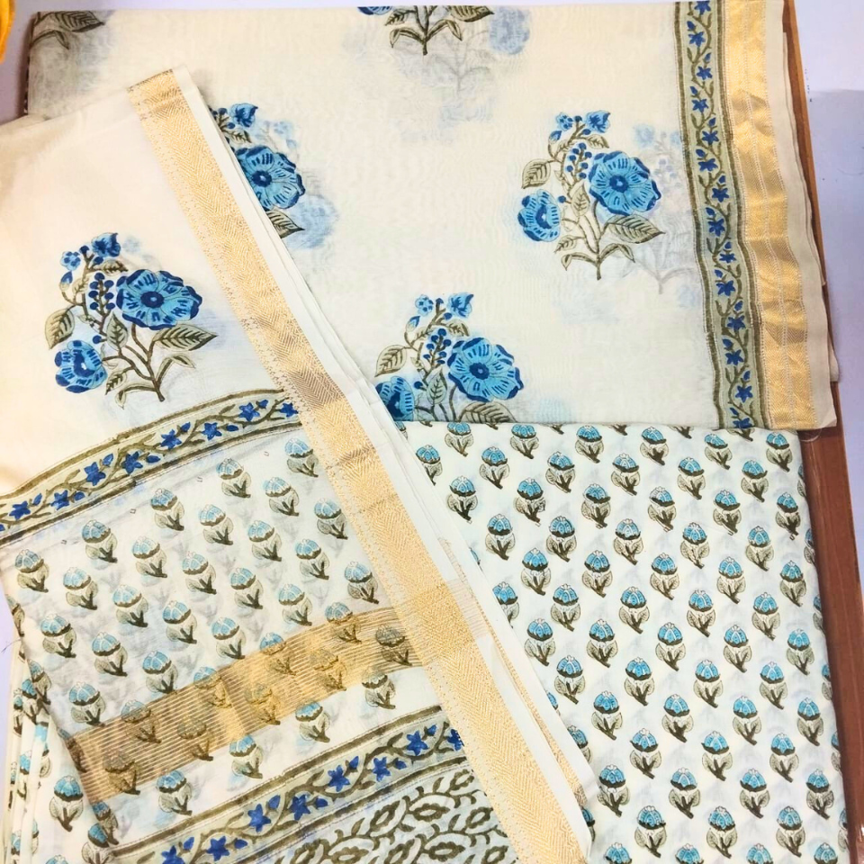 Crimson Maheshwari Suit