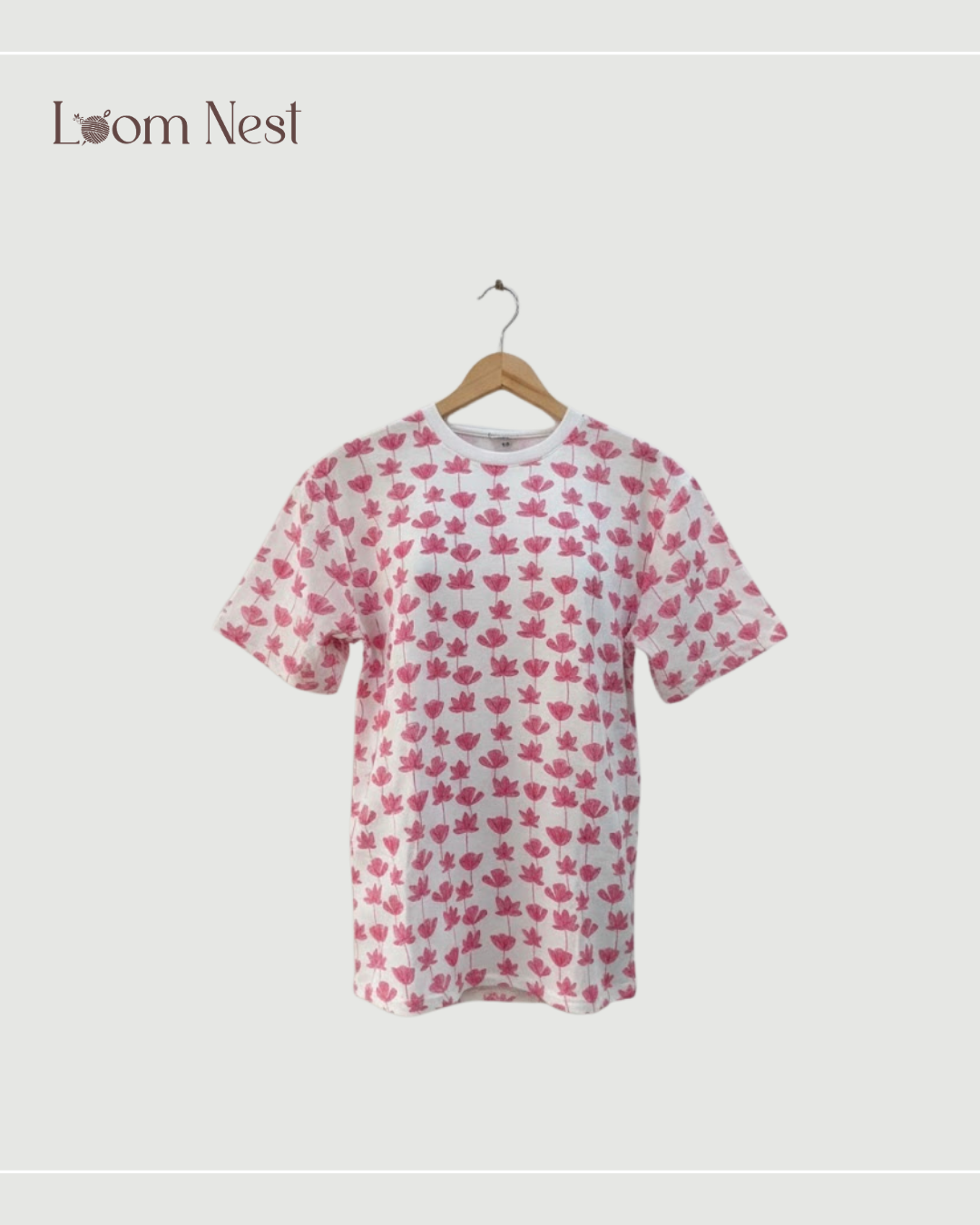 pink printed tshirt