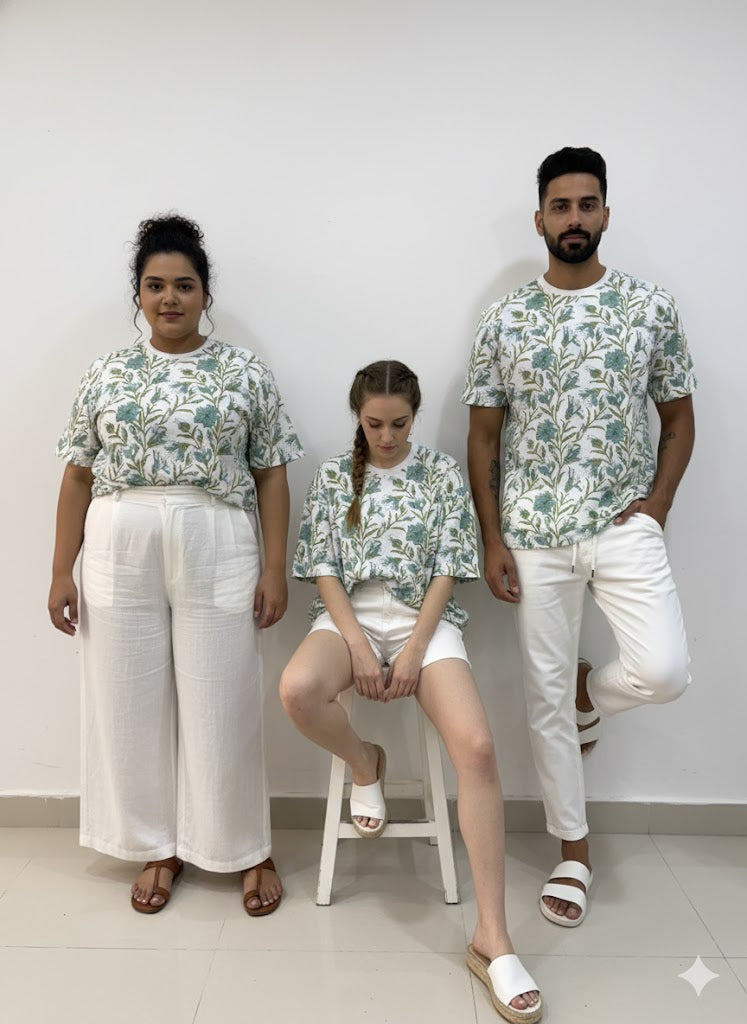 Sage Bloom  Cotton T-shirt