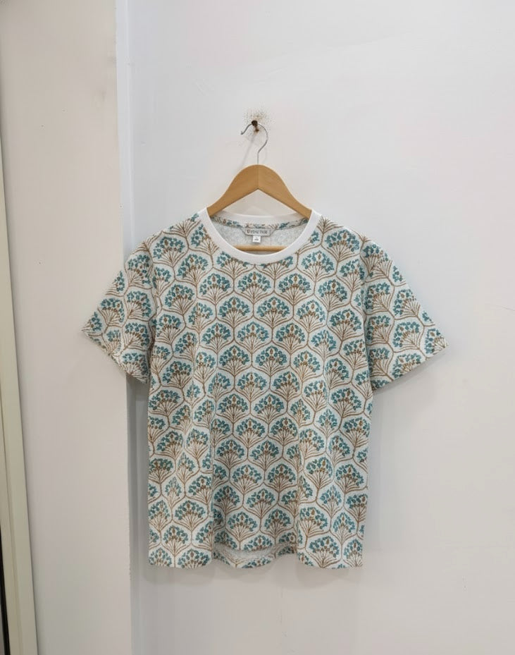 Indigo Petal Cotton T-shirt