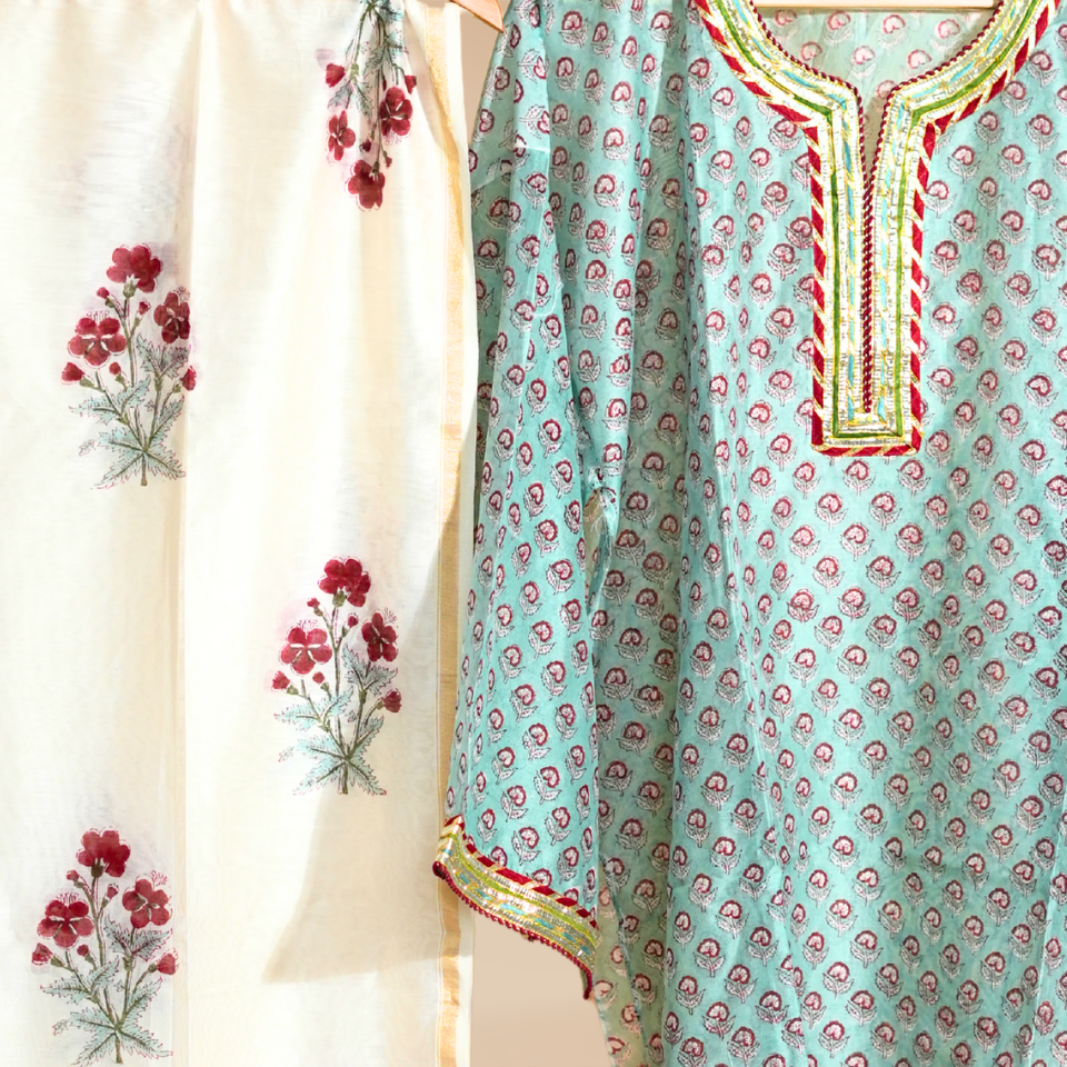 Kavya Ivory Classic Chanderi Suit Set