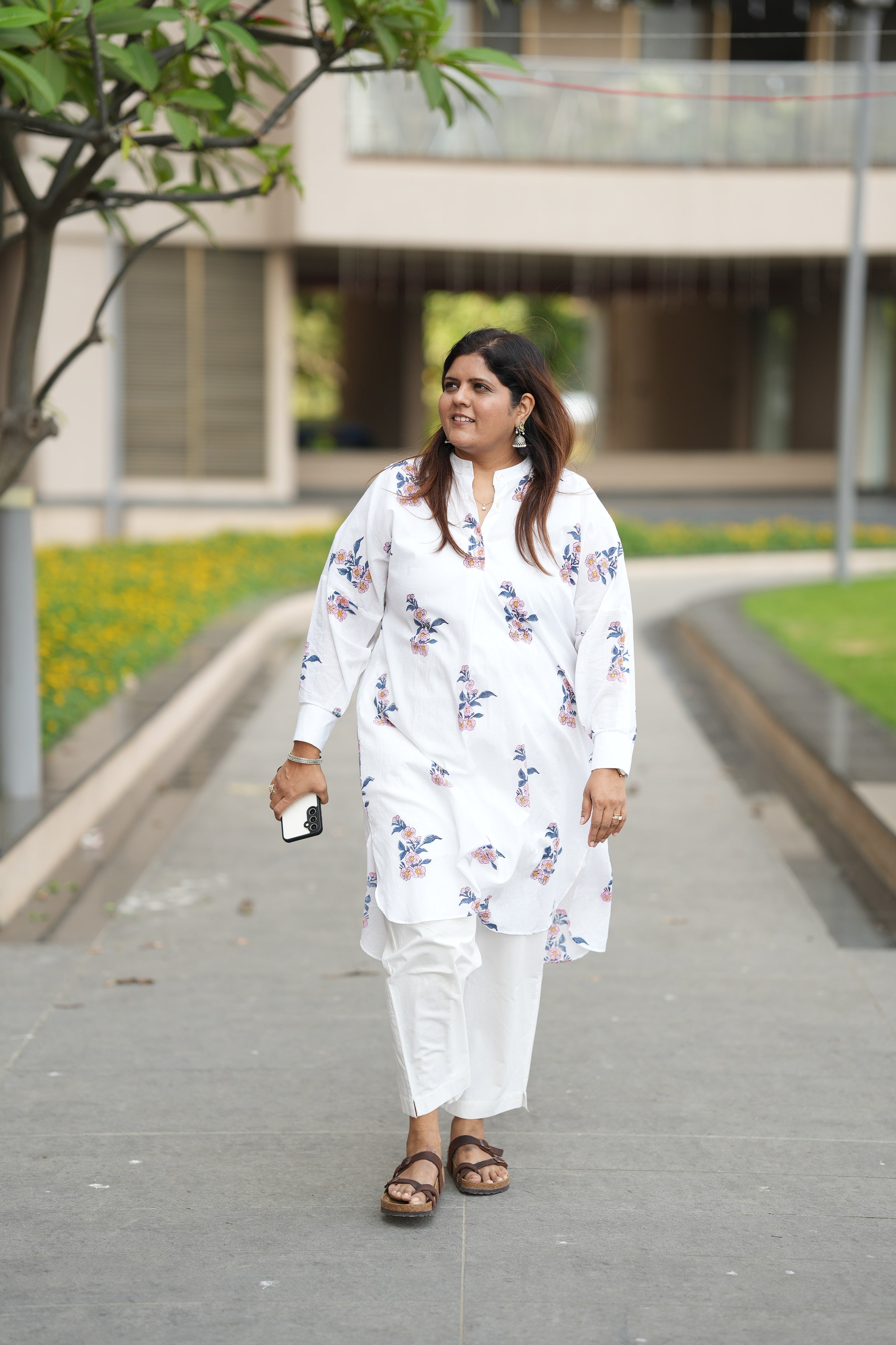 Magnolia Handblock Boxed Style Kurta Set