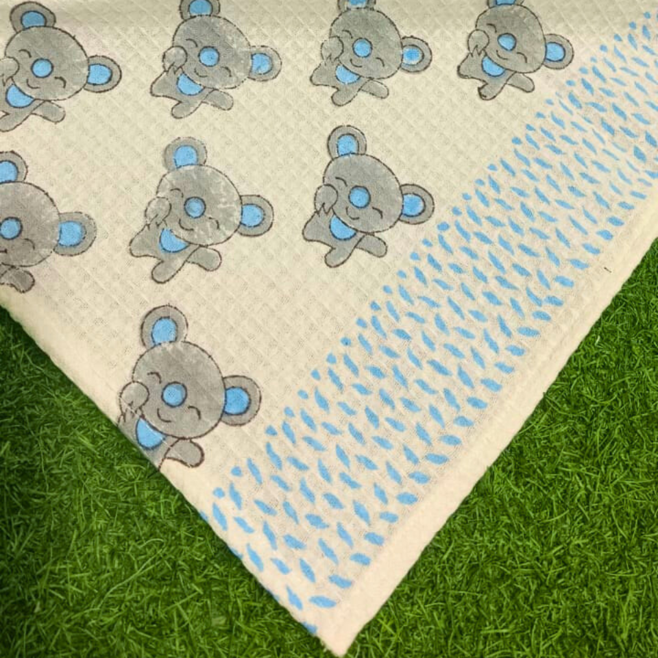 Teddy Bear Cotton Waffel Towel