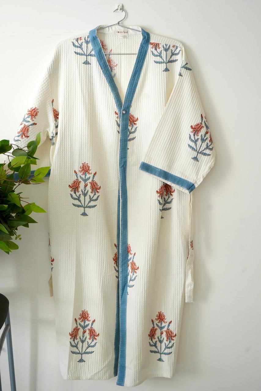 Terracotta Blossom Bathrobe